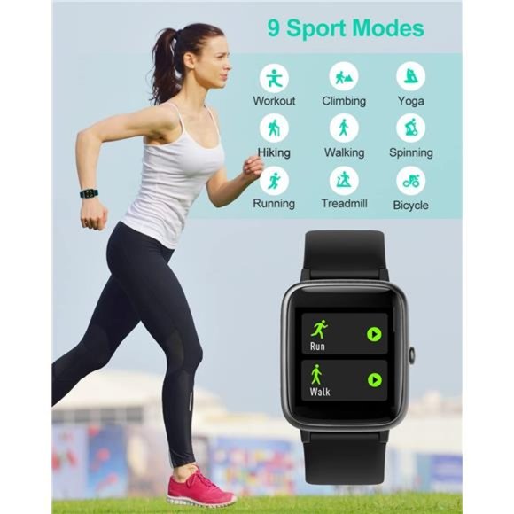 Smart Watch for iOS and Android Phones, Watches for Men Women IP68 Waterproof - Picture 4 of 6